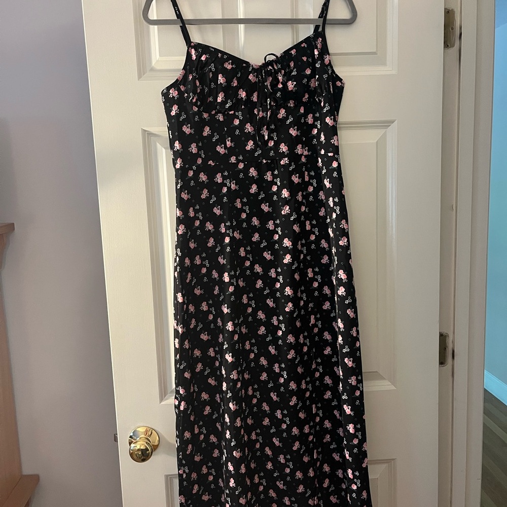 Floral Spaghetti Strap Maxi Dress